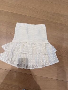 ISABEL MARANT "Naomi" Smocked‎ Mini white skirt